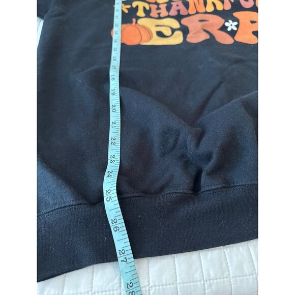 In My Thankful Era Black Graphic Sweatshirt L Gildan Cotton/Polyester Unisex - Picture 9 of 10